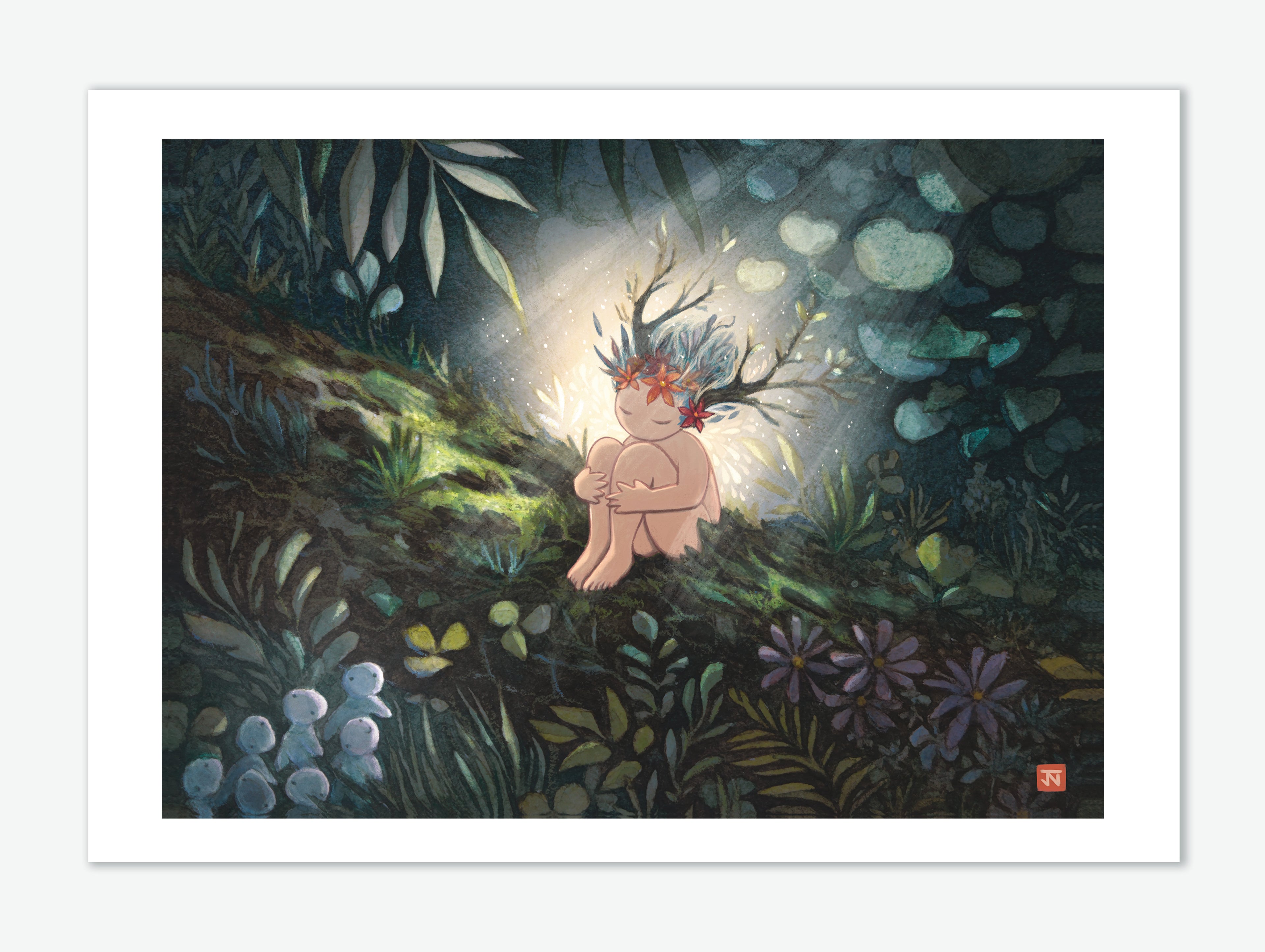 "L'enfant aux bois" Art Print