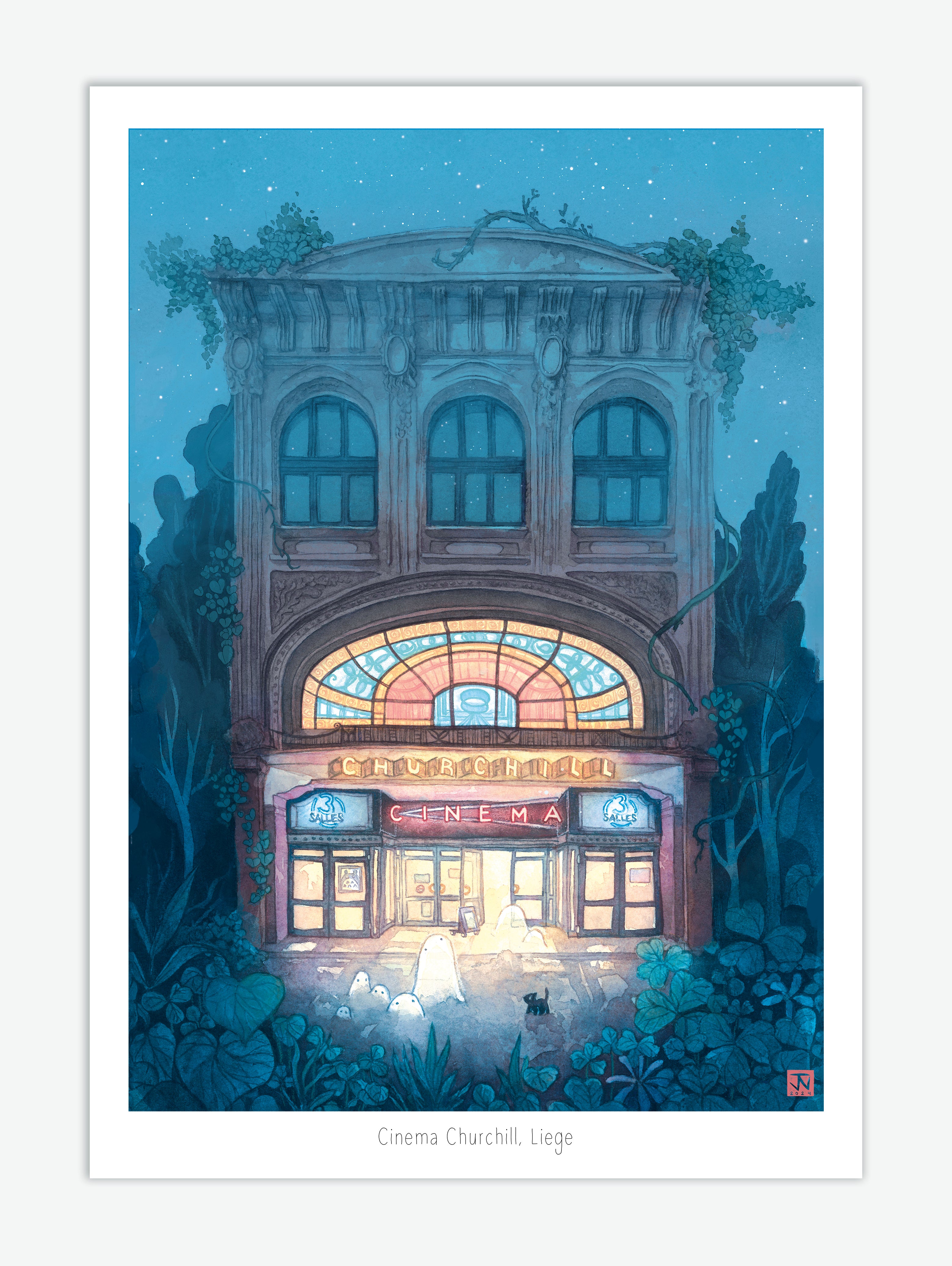 "Cinéma Churchill" Art Print