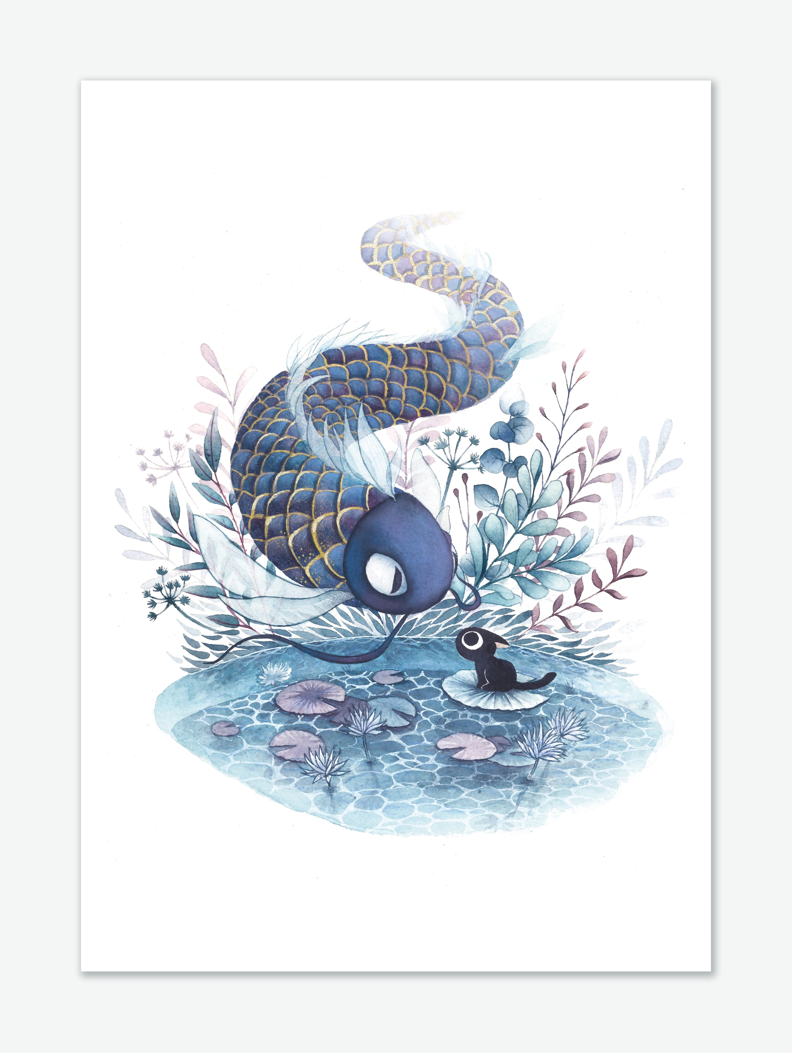 "Meeting a Flying Fish" Art Print