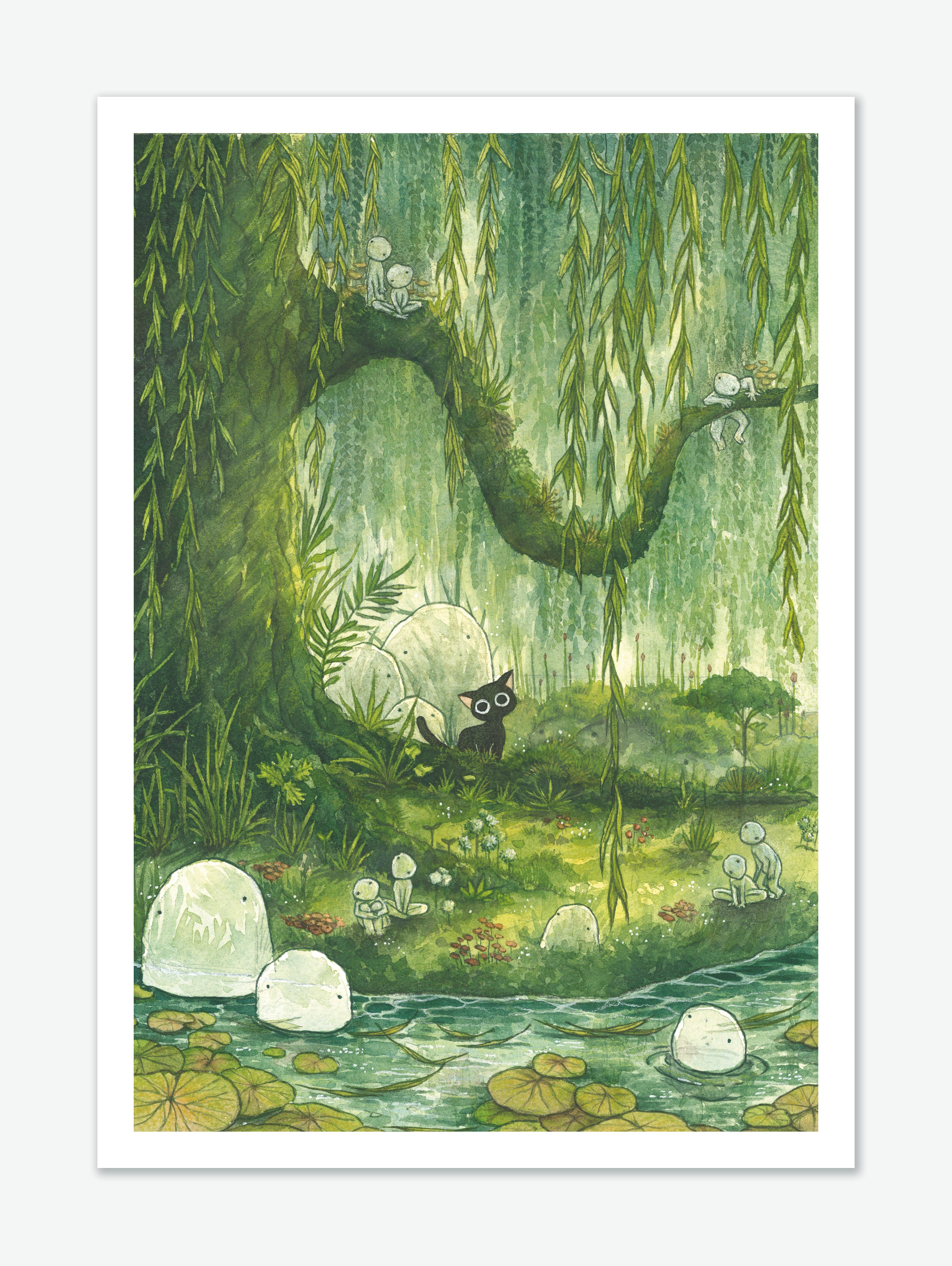 "Under the Weeping Willow" Art Print